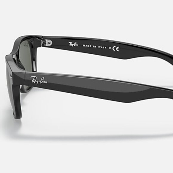 Ray-Ban RB2132 New Wayfarer Black G-15 Green 58-18 - Picture 2 of 5